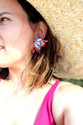 pendientes waterproof pendientes oliva rosa