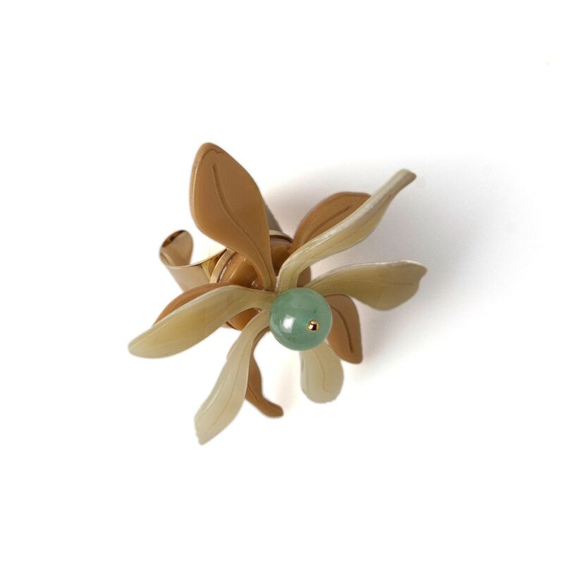 ANILLO MAGNOLIA DORADA