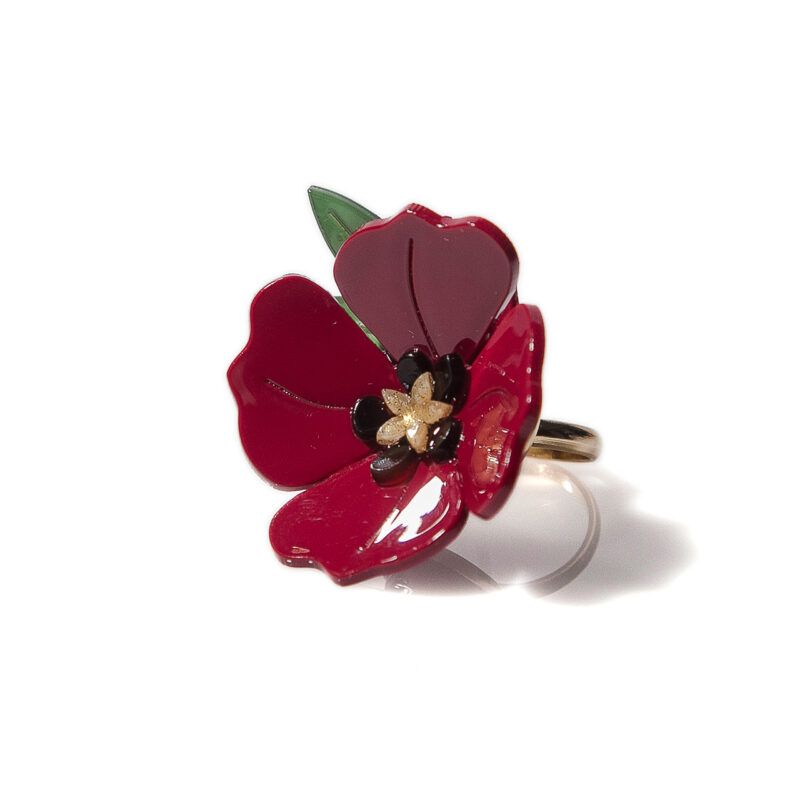 ANILLO AMAPOLA TINTO