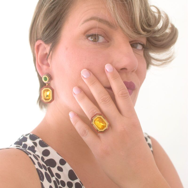 Alternative view of ANILLO GEMA NARANJA