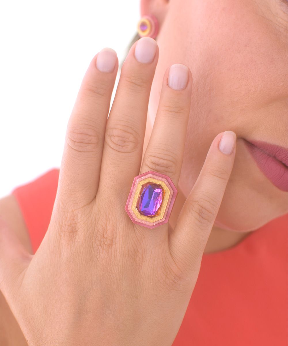 ANILLO GEMA ROSA - Imagen 2
