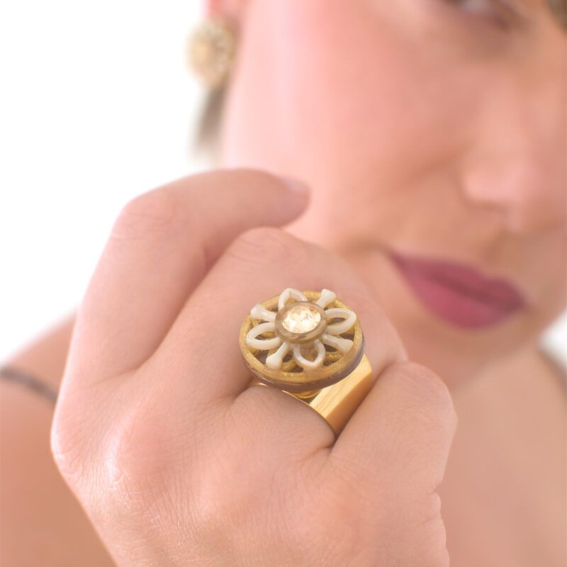 Alternative view of ANILLO SIRENA DORADO