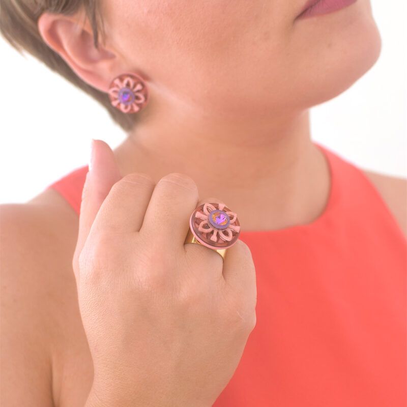 Alternative view of ANILLO SIRENA ROSA