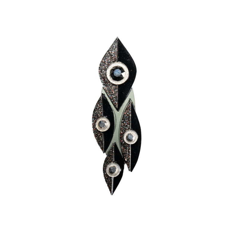 BROCHE HOJA NEGRO