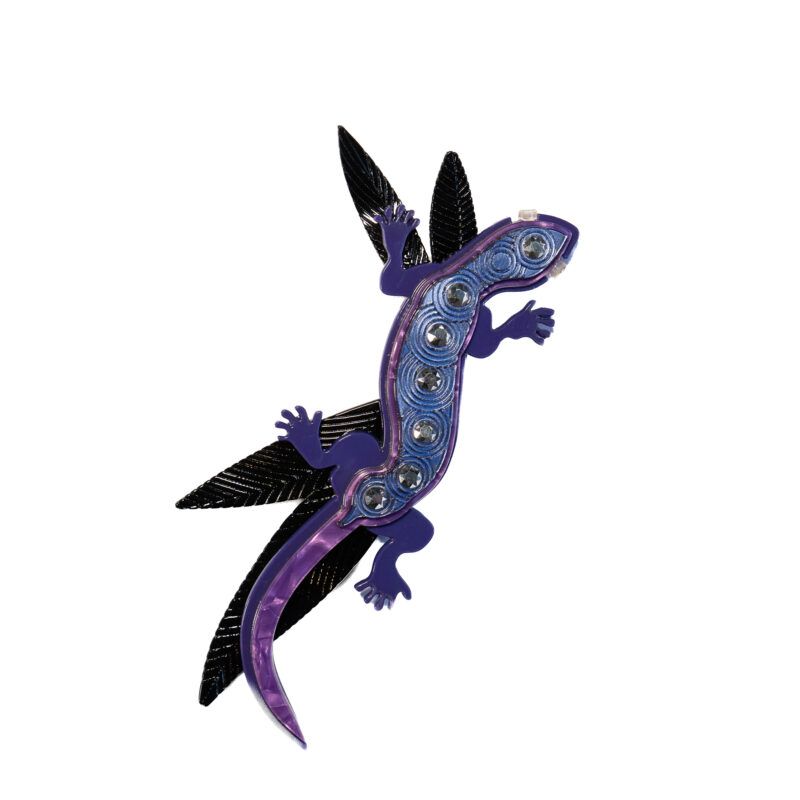 BROCHE XL LAGARTO AZUL