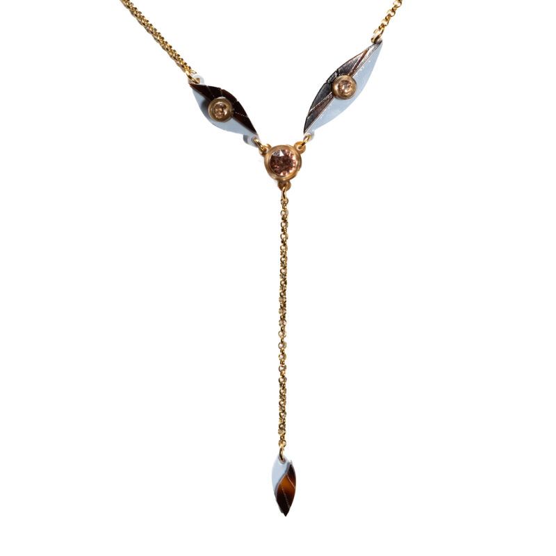 COLLAR HOJA CELESTE
