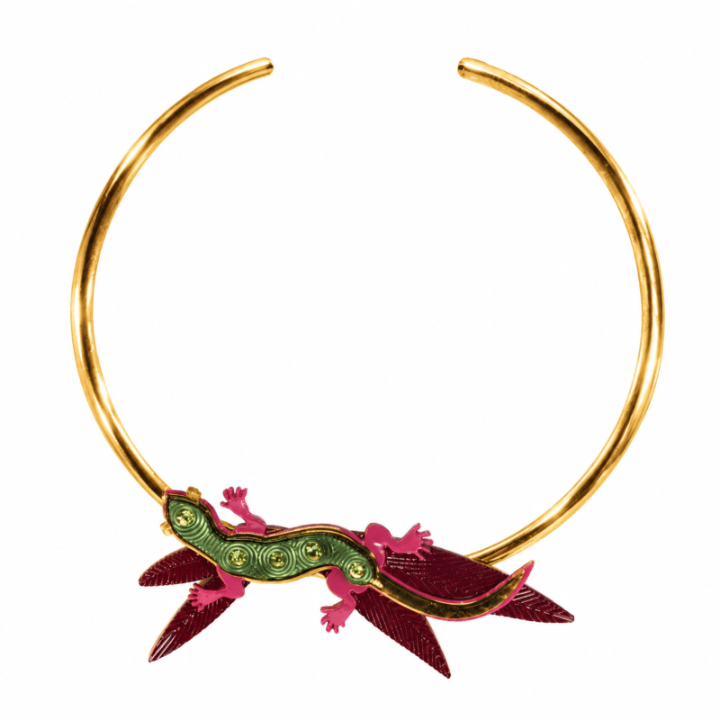 COLLAR LAGARTO BURDEOS