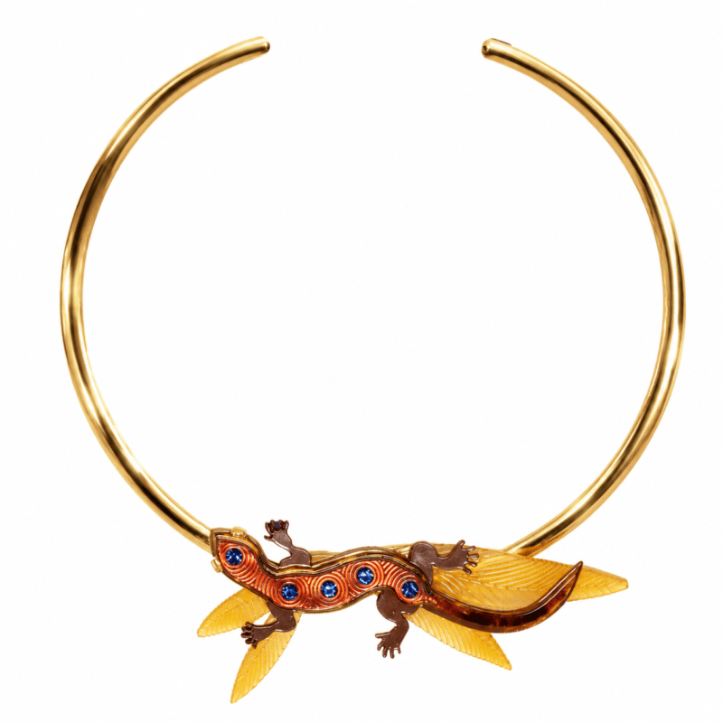 COLLAR LAGARTO NARANJA