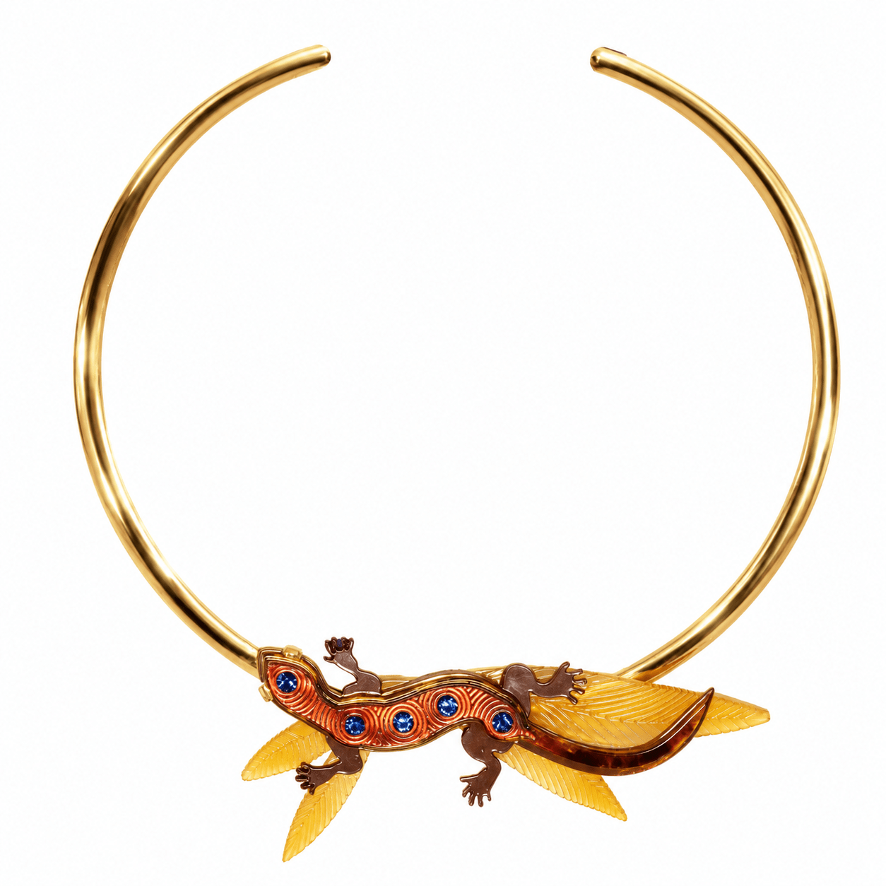 COLLAR LAGARTO NARANJA