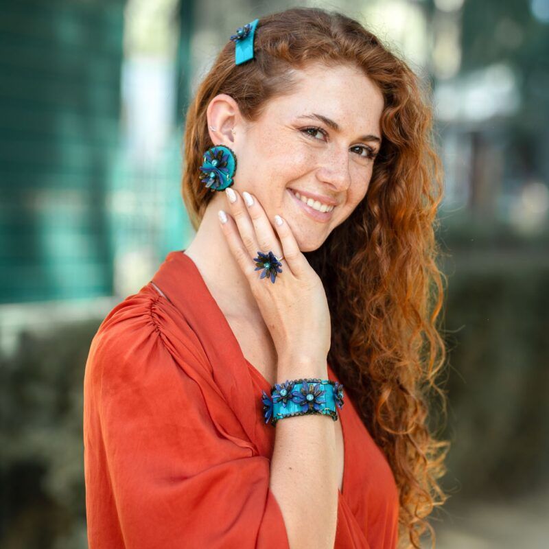PULSERA CALÉNDULA VERDE AGUA - Imagen 4