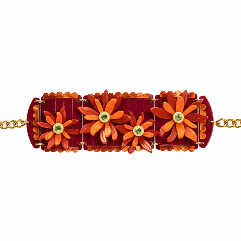PULSERA CALÉNDULA BURDEOS